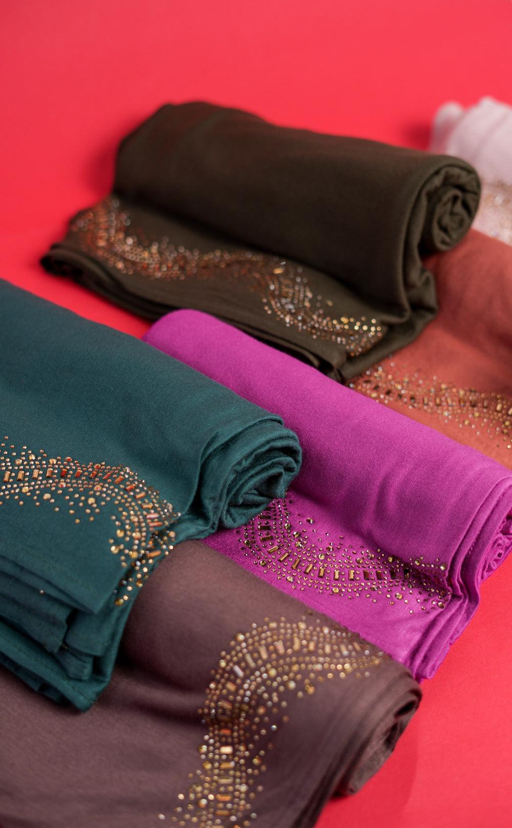 Magenta Snake Stone Jersey Hijab