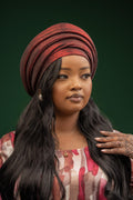 round rich wife turban maroon