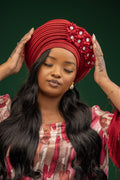 Floral rich wife turban- maroon