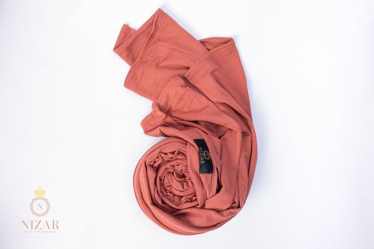 Plain Jersey Hijab- Burnt Orange