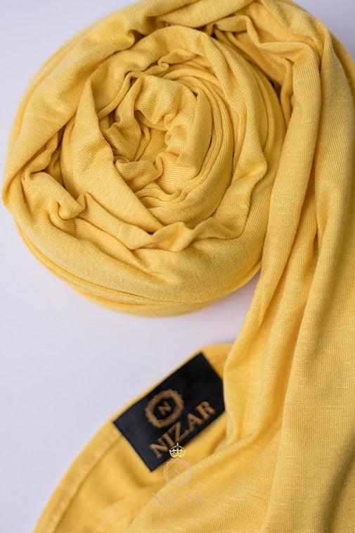 Plain Jersey Hijab - Banana Yellow