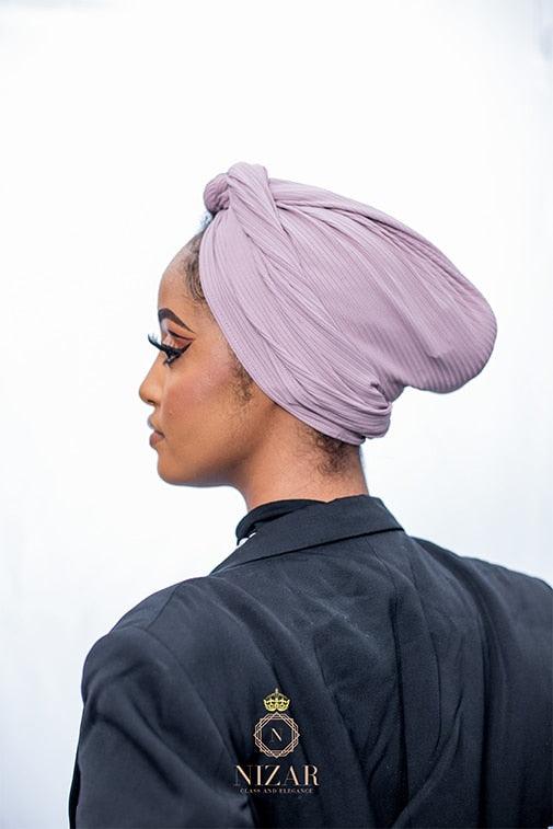 Ribbed Turban-Lilac