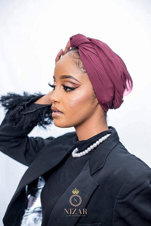 Ribbed Turban-Grape