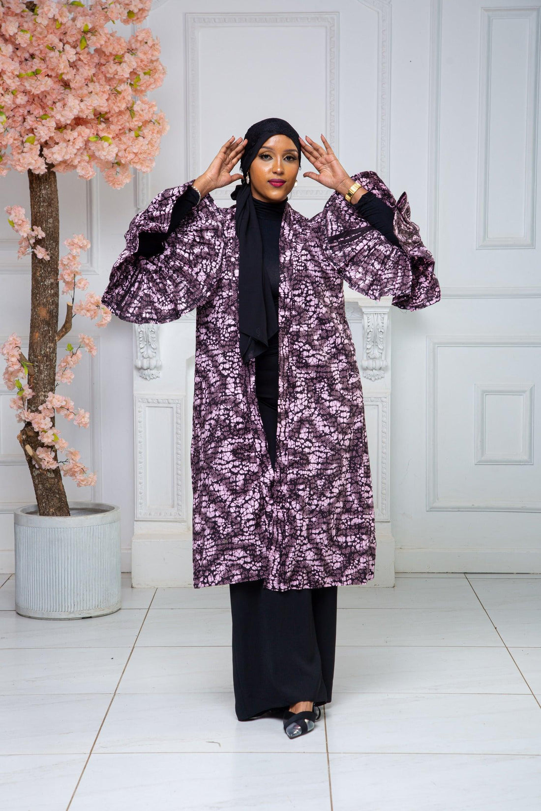 Pink Ankara Kimono