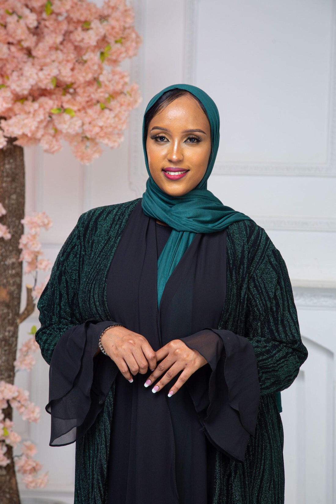 Shimmery Green Kimono/Abaya