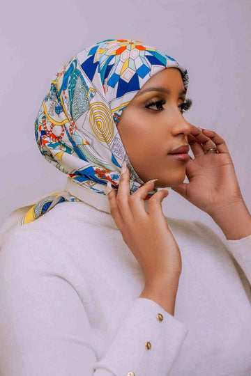 Poker Grey Square Scarf - Nizar's Line