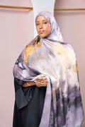 Heather Purple Silk Chiffon Scarf | Nizarline - Nizar's Line