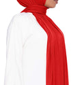Plain Red Jersey Hijab - Nizar's Line