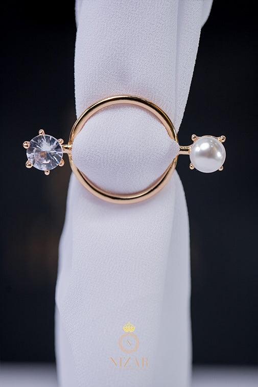 Circle Flat Brooch-Bar Topaz