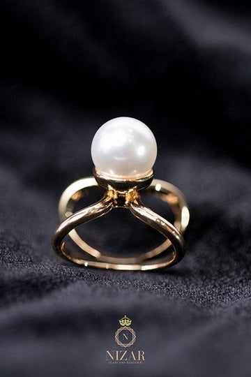 Round Ring Brooch-Ring Pearled - Nizar's Line