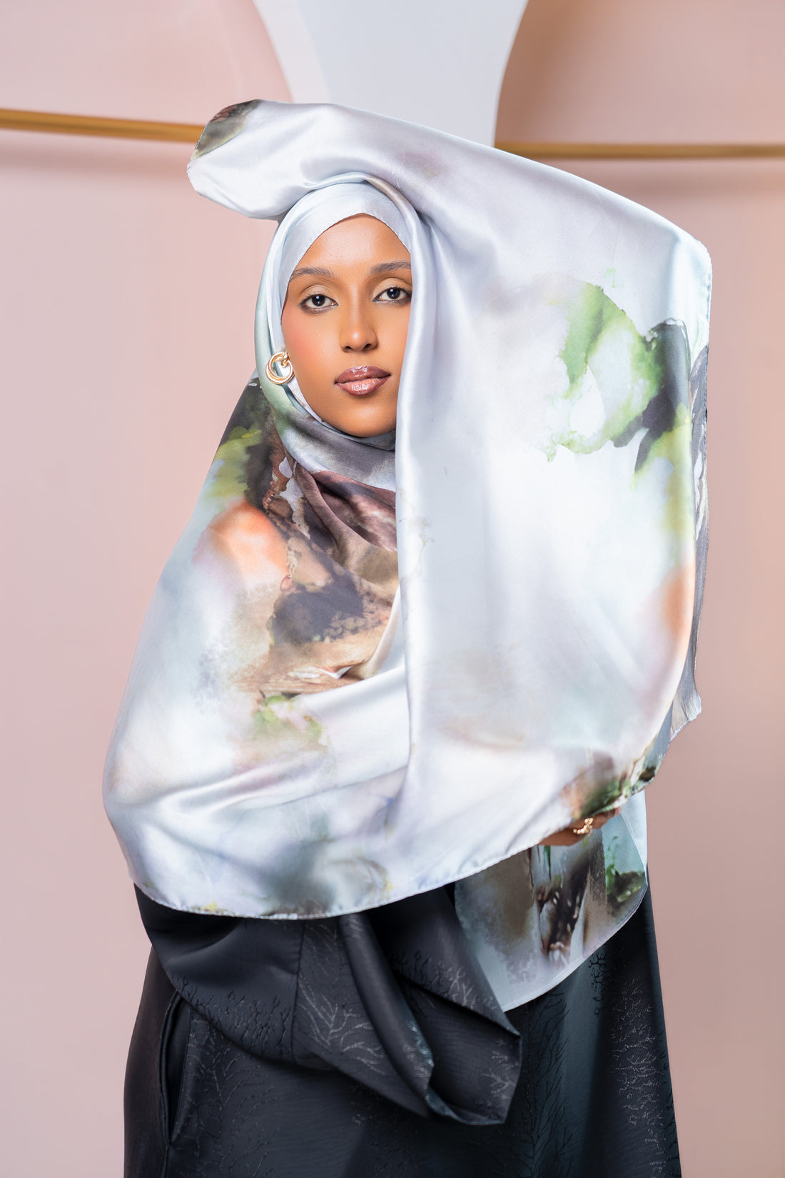 Green Marble Printed Hijab | Nizarline - Nizar's Line