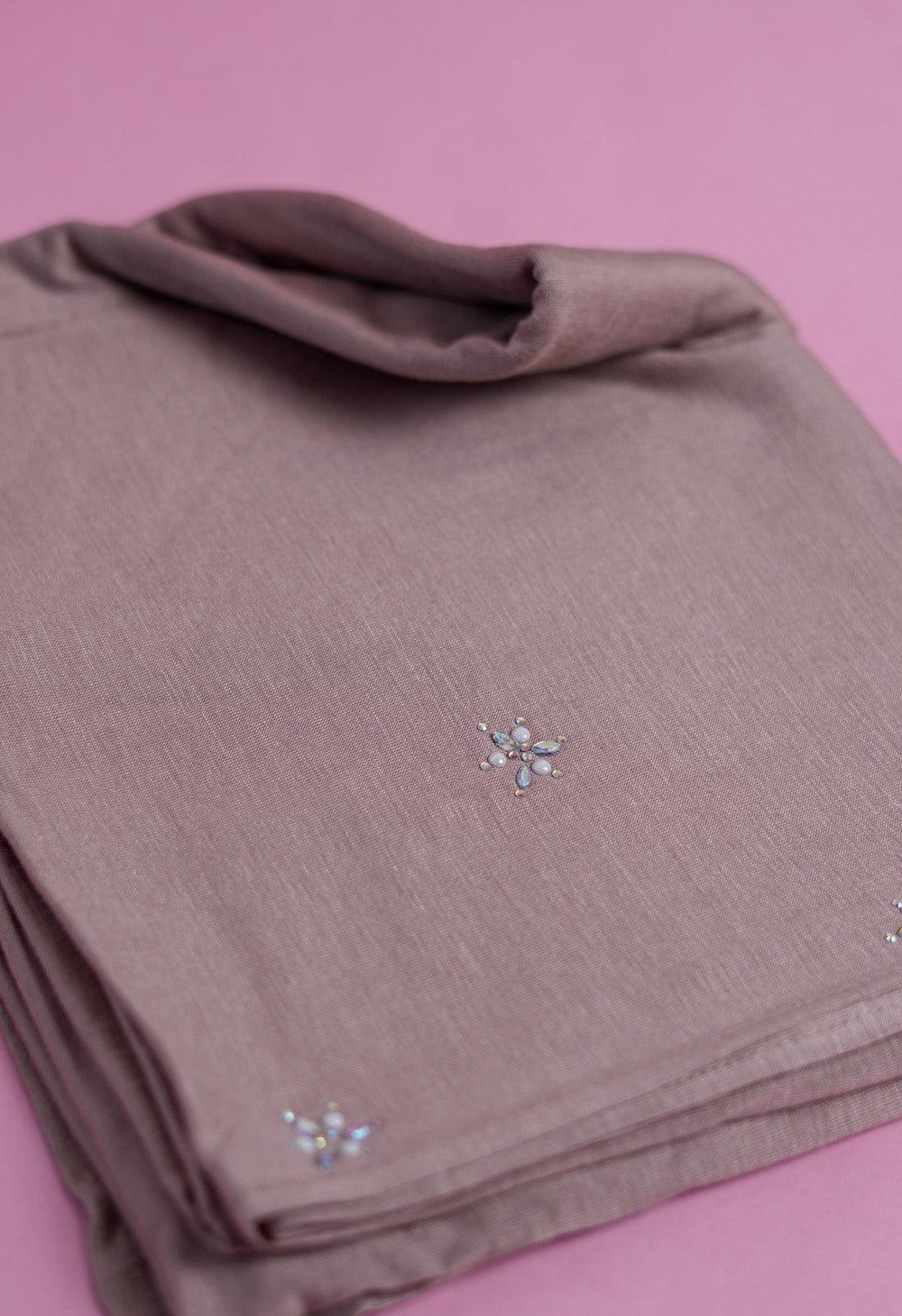 Brown Star Stone Jersey Hijab