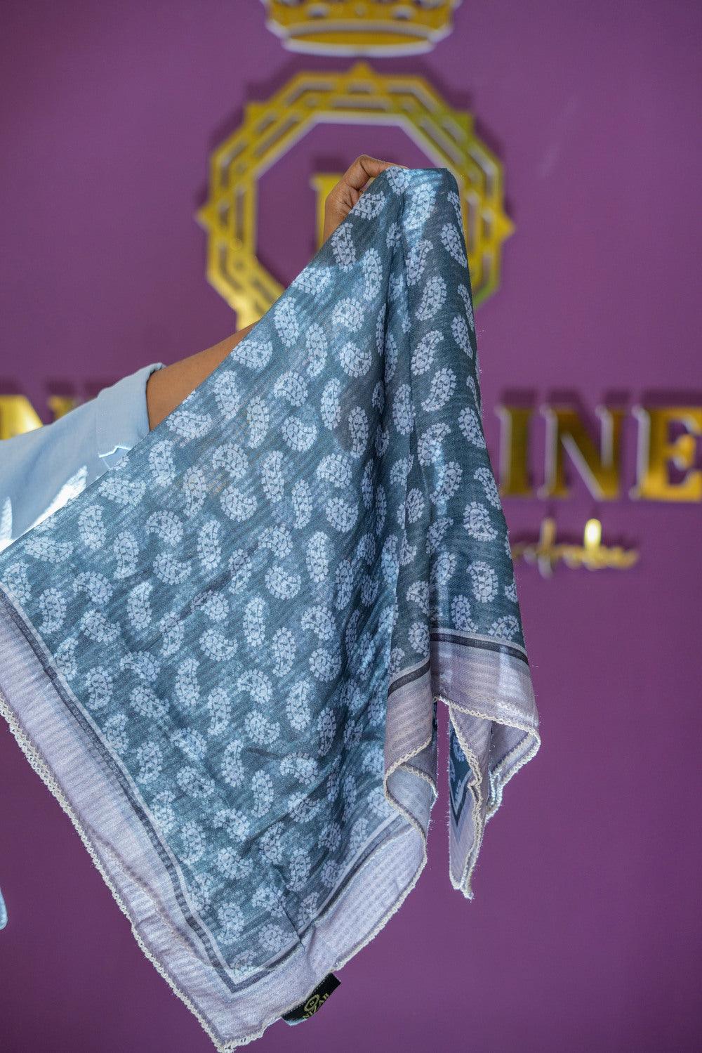 Green Paisley Square Hijab