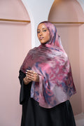 Rose Purple Printed Hijab | Nizarline - Nizar's Line