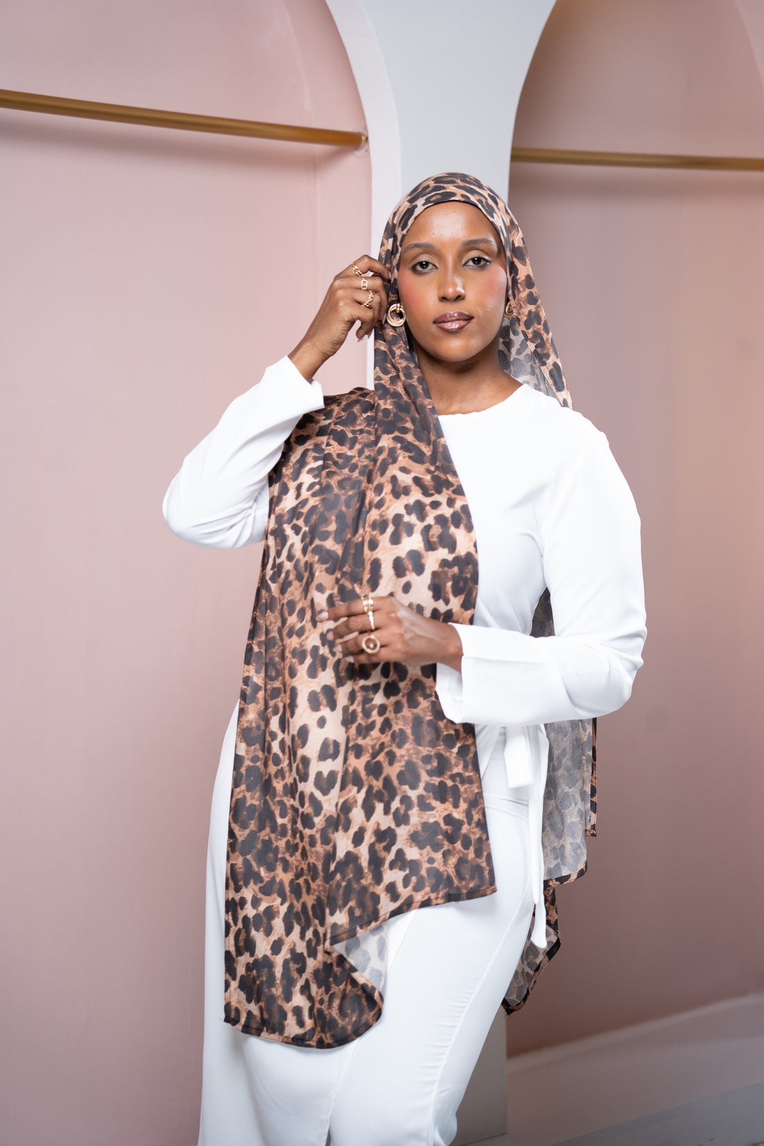 Modal Scarf Leopard Print | Nizarline - Nizar's Line
