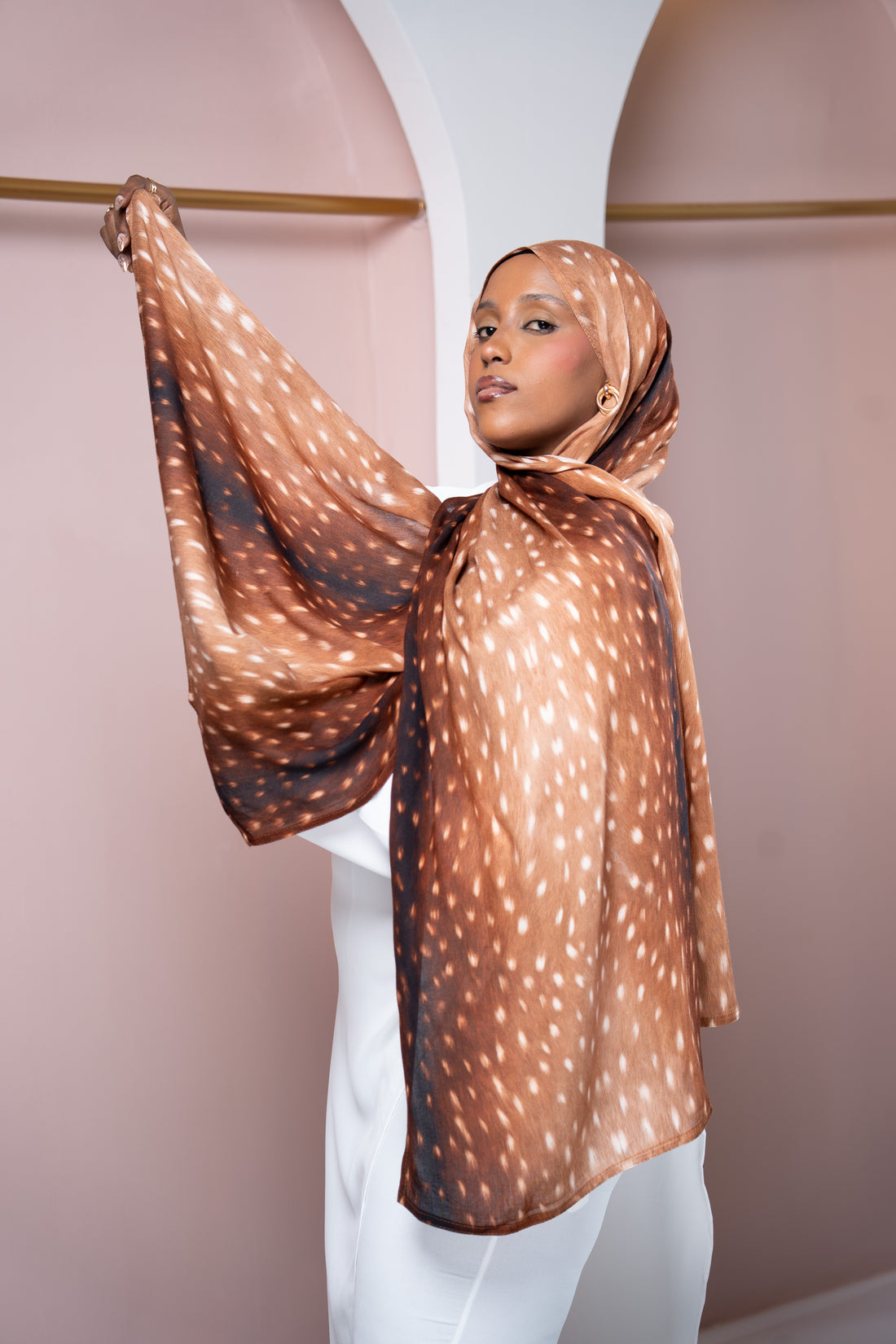 Modal Scarf Fawn Print | Nizarline - Nizar's Line