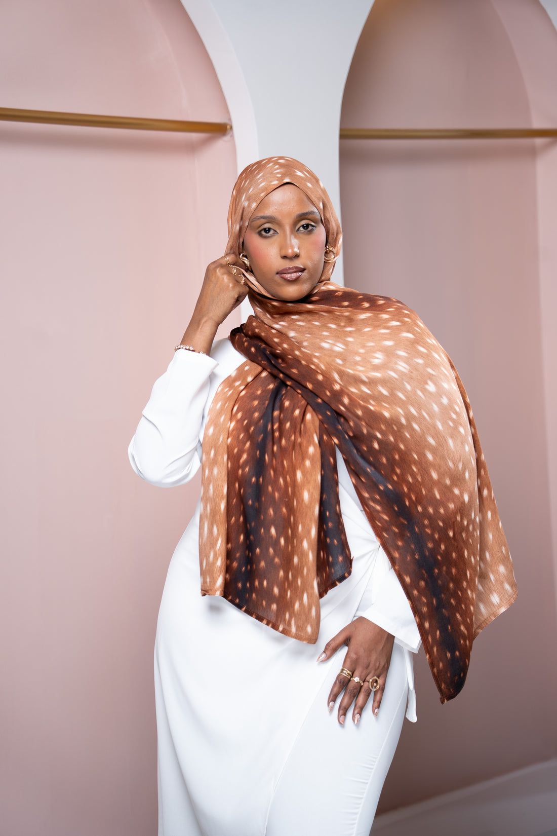Modal Scarf Fawn Print | Nizarline - Nizar's Line