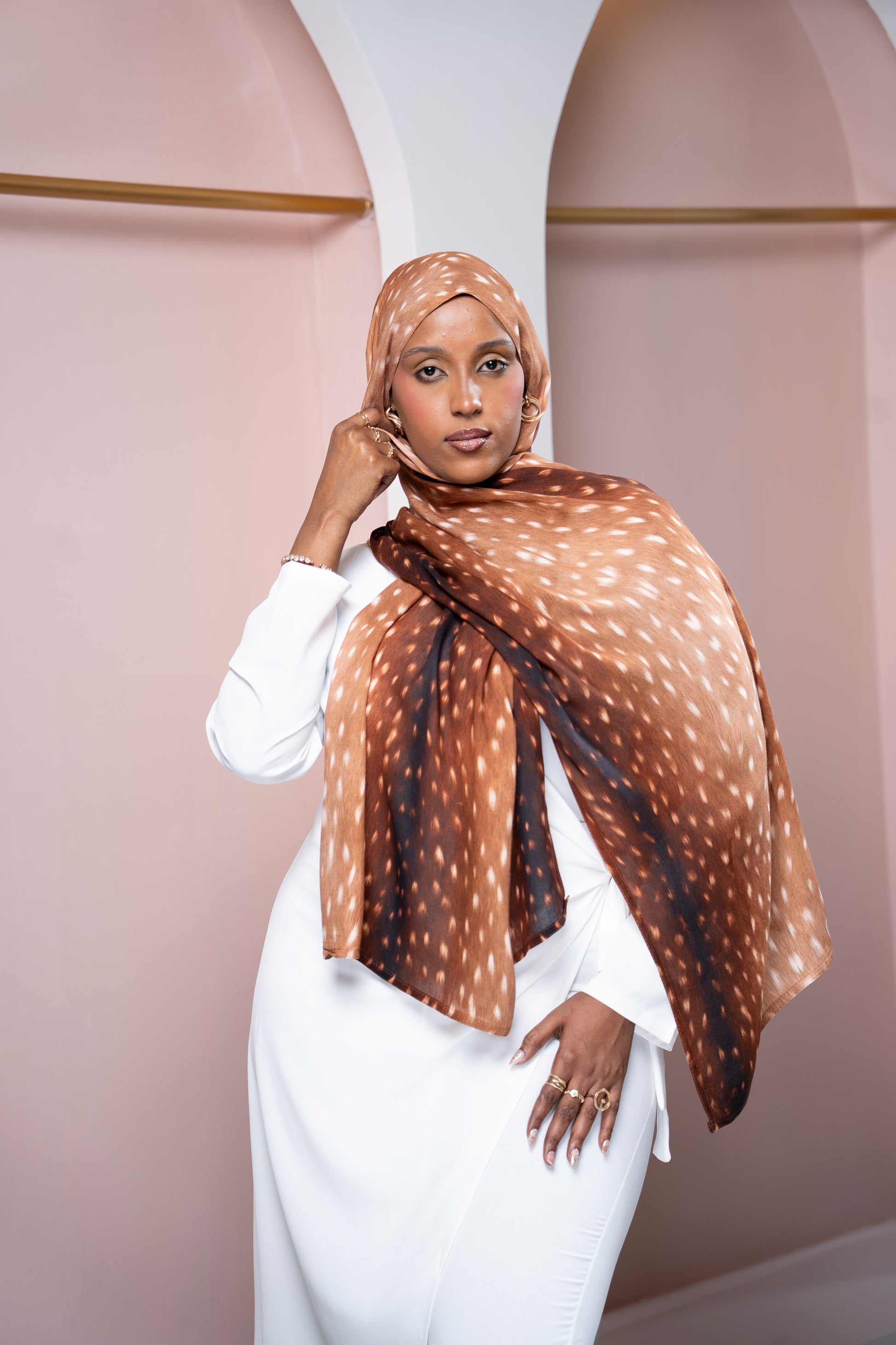 Modal Scarf Fawn Print | Nizarline - Nizar's Line
