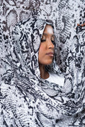 Modal Scarf Snake Print Grey | Nizarline - Nizar's Line