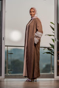 Keffiyeh abaya brown