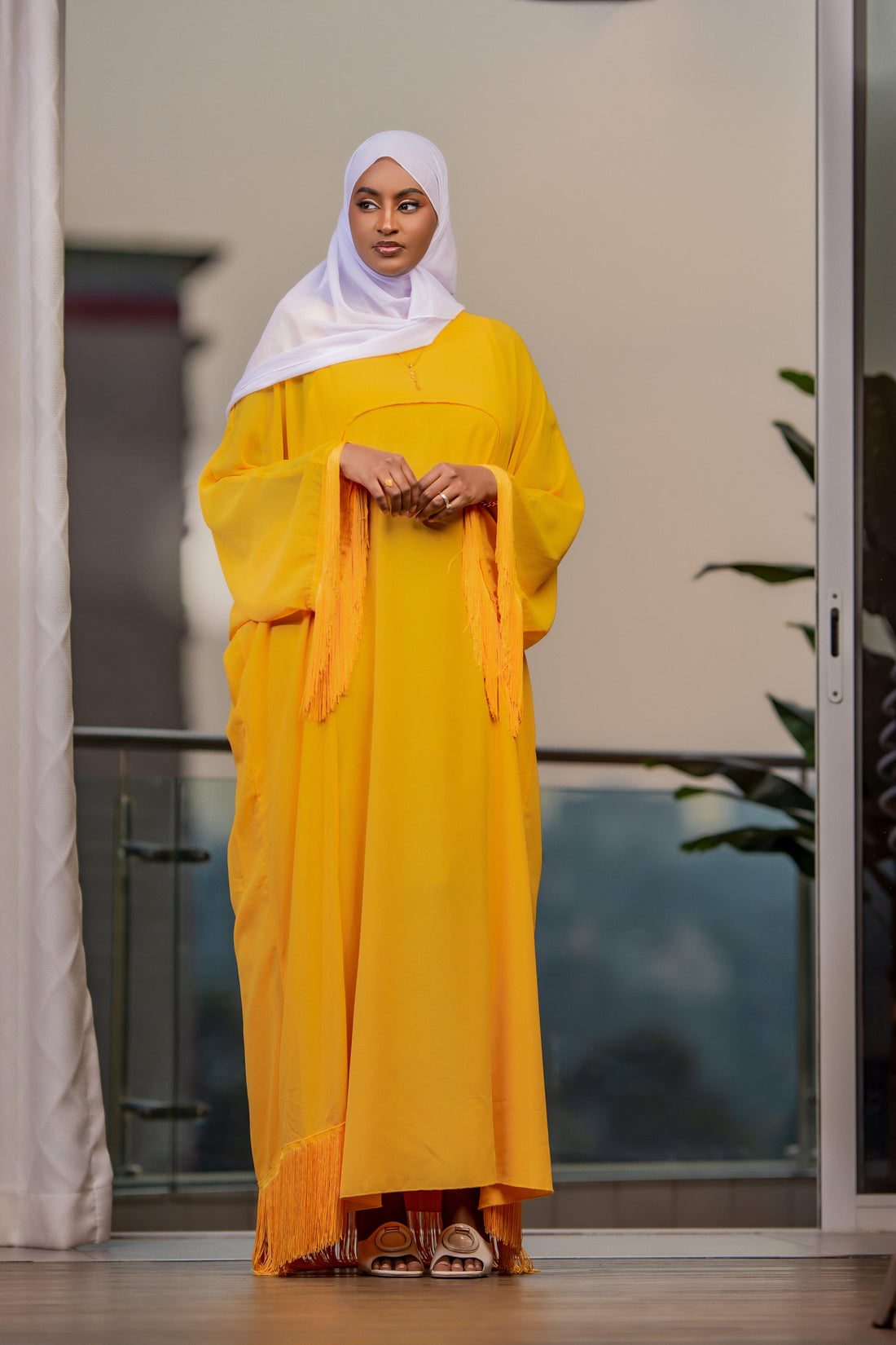 Hanaan 2 Piece Mustard Dress