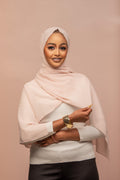 Plain chiffon hijab - blush pink