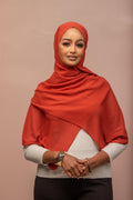 Plain chiffon hijab- rusty orange