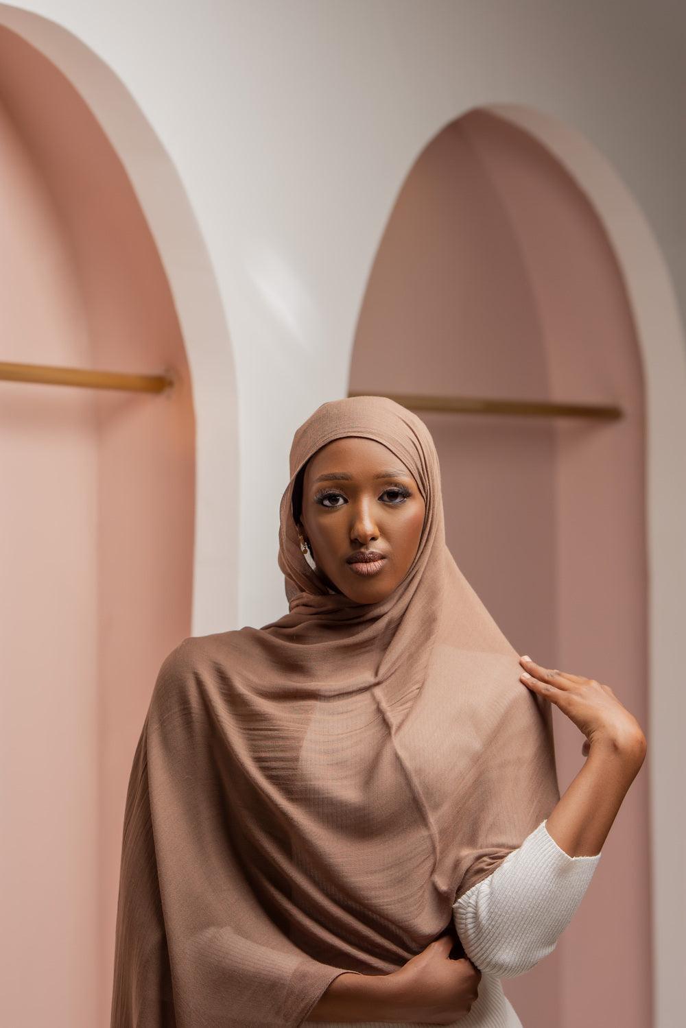 Modal scarf chocolate brown