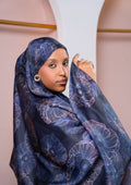 Midnight Blue Printed Hijab | Nizarline - Nizar's Line