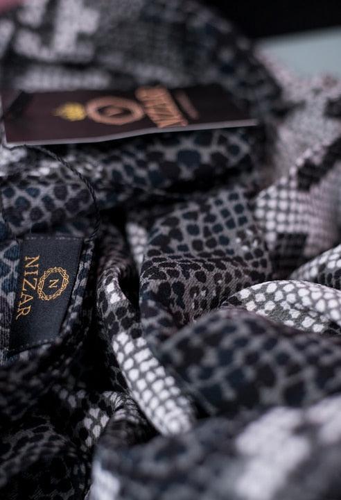 Snake Print Hijab-Grey
