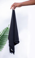Plain Chiffon Hijab - Black - Nizar's Line