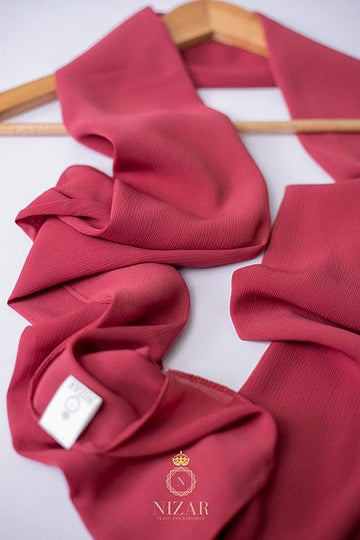 Fine Crepe Chiffon Watermelon Hijab - Nizar's Line
