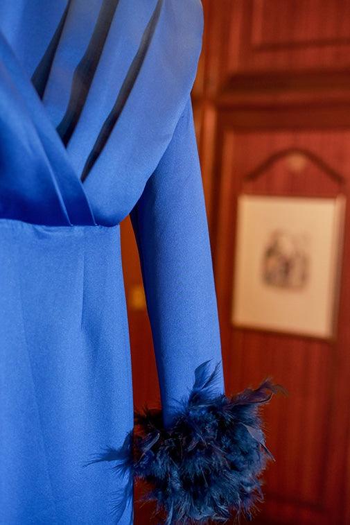 Modest Boss-Up Dress -Blue