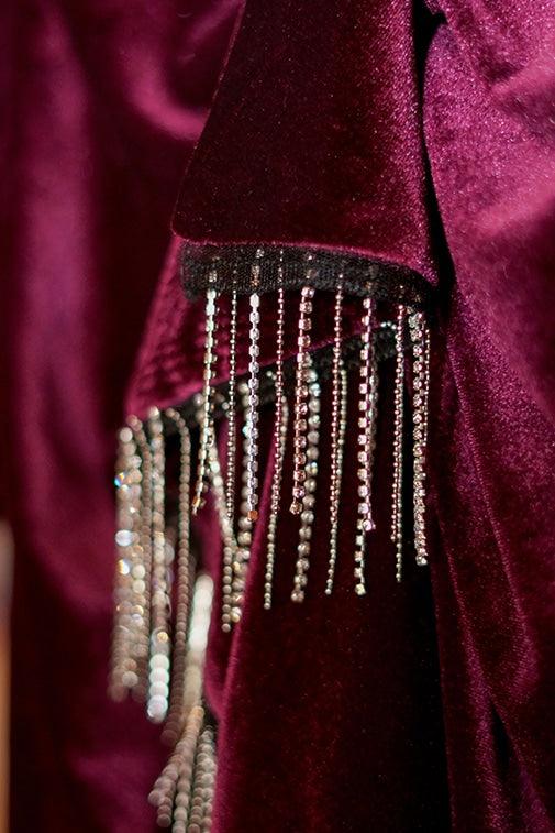 Velvet Collection -Zubeida Maroon Modest Dress