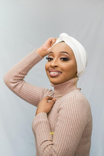 Ribbed Turban-White - Nizar's Line