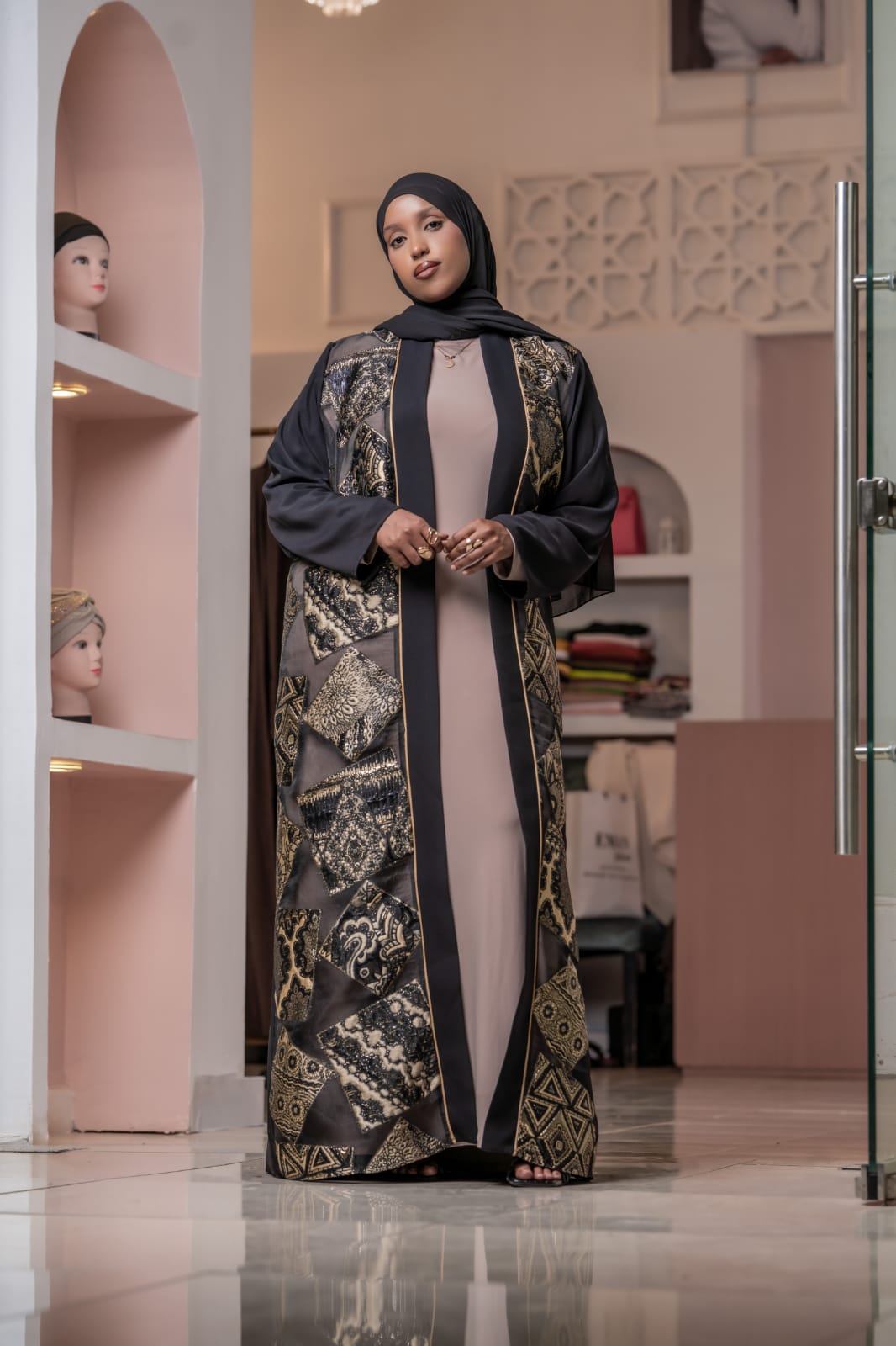 Royal Abaya-Grey
